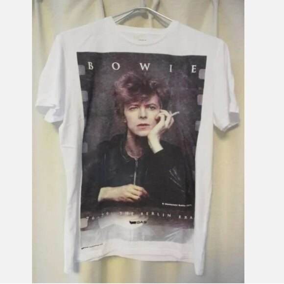 David Bowie Rare Limited Edition #296 GAS JEANS Heroes T-shirt NWT - Picture 1 of 7